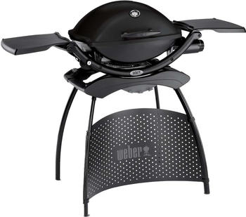 Weber Grill Weber Q 2200 Stand Black Line mit Hitzeschild + Bratenrost