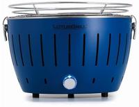 LotusGrill S Small Kompakt Tiefblau der raucharme Holzkohle-/Tischgrill in