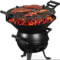 Grillfass, Gusseisen Und Stahl, H&radic;&part;henverstellbar, Tragbar, Barbecue