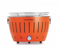 LotusGrill S Small Kompakt Mandarinenorange der raucharme Holzkohle-/Tischgrill...