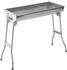 Outsunny Grill Holzkohlegrill Standgrill 73x33cm Edelstahl silber