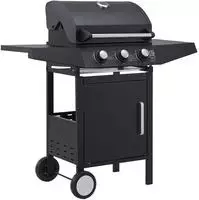 Bbq Gasgrill Louisiana 8,1 Kw Mit 3 Brenner, Grillrost, Deckel Mit Thermometer,