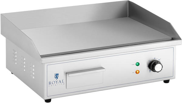 Royal Catering Elektro-Grillplatte glatt 530 x 350 mm 3000W (RCPG42-S)