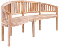 vidaXL Bananenbank 200 cm Massivholz Teak