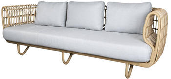 Cane-line Nest 3-Sitzer Sofa inkl. Kissensatz Light Grey