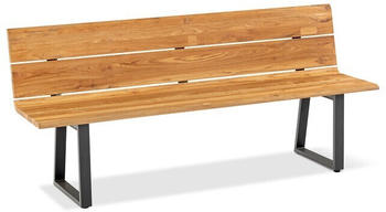 Niehoff Nova Bank Aluminium Teak gebürstet 160cm Anthrazit/Teak