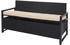 Mendler 3er Sitzbank anthrazit/beige