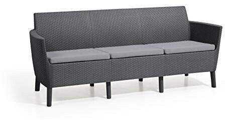 Keter SALEMO 3-Sitzer Sofa 187x67x76cm grau (240002)