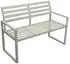 DEGAMO Gartenbank 2-sitzer Aluminium weiß