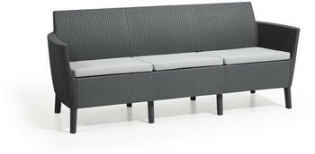 Keter SALEMO 3-Sitzer Sofa 187x67x76cm grau-weiß