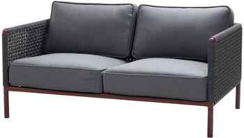 Cane-line Encore 2-Sitzer Sofa inkl. Kissen Bordeaux/dark grey