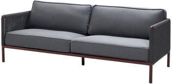 Cane-line Encore 3-Sitzer Sofa inkl. Kissen Bordeaux/dark grey