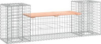 vidaXL Gartenbank aus Gabionen 183x41x60,5 cm Massivholz Douglasie