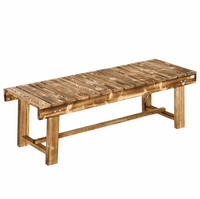 Outsunny - Gartenbank, 2-sitzer Holzbank, Sitzbank, Gartenm&ouml;bel, Rustikale Bank,