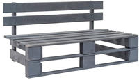 vidaXL Outdoor-Bank Paletten Holz Grau