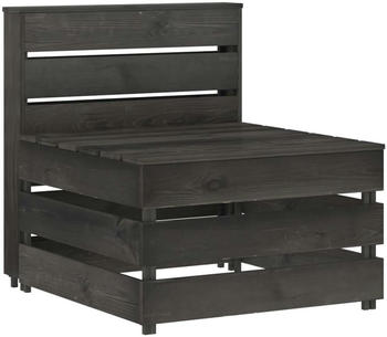 vidaXL Garten-Paletten-Mittelsofa Grau Impr&auml;gniertes Kiefernholz (316195)