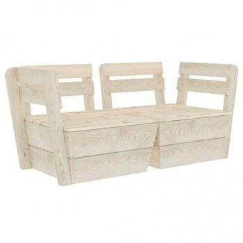 vidaXL Garten-Palettensofa Impregniertes Fichtenholz 2 Sitz (3063708XL)