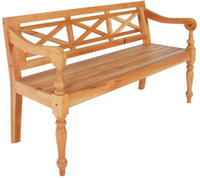 vidaXL Batavia-Bank Hellbraun 123 cm Massivholz Mahagoni