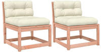 vidaXL Gartensofas mit Kissen 2 Stk. Massivholz Douglasie
