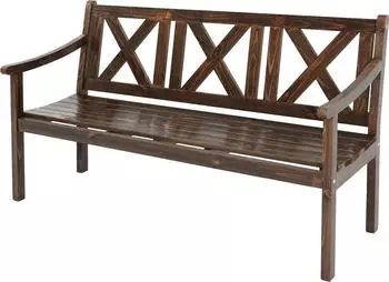 MCW Mazara Holzbank 3-Sitzer 160cm dunkelbraun (76627)