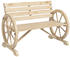 Outsunny Gartenbank mit Holzrahmen 105,5x56x79cm braun (84B-183V00ND)