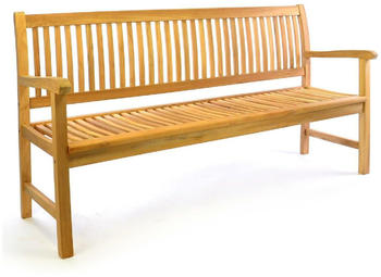VCM 4-Sitzer Gartenbank massiv Teak Holz 180cm natur (916054)