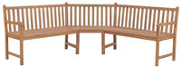 vidaXL Garten-Eckbank 185x185x90 cm Massivholz Teak
