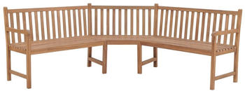 vidaXL Garten-Eckbank 185x185x90cm Massivholz Teak