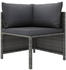 vidaXL 4-Sitzer-Gartensofa grau / anthrazit (313501)