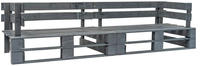 vidaXL Garten-Palettensofa 2-Sitzer Grau Holz