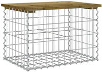 vidaXL Gartenbank aus Gabionen 63x44x42 cm Kiefernholz Impr&auml;gniert
