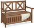 Relaxdays Gartenbank mit Stauraum dunkelbraun (10038654)