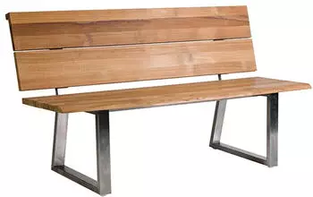 Diamond Garden Pisa Recycled Teak 140 cm Edelstahl dunkelgrau (10898)