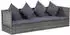 vidaXL 3er-Sitzer Gartenbett Poly Rattan 200×60 cm grau (43959)