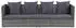 vidaXL 3er-Sitzer Gartenbett Poly Rattan 200×60 cm grau (43959)