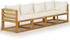 vidaXL 4-Sitzer-Gartensofa creme (3057639)