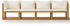 vidaXL 4-Sitzer-Gartensofa creme (3057639)
