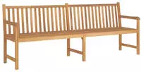 vidaXL Gartenbank 228 cm Massivholz Teak