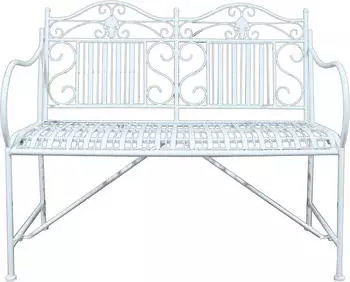 HTI-Living Gartenbank Metall Beige
