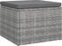 vidaXL 3-Sitzer-Gartensofa mit Dach und Fußhocker Poly Rattan grau (362335)