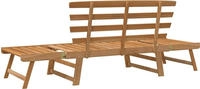 vidaXL Gartenbank 2-in-1 190 cm Massivholz Akazie