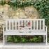 Relaxdays Gartenbank weiß 150 cm (10038652_0)