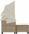 vidaXL Gartensofa 2-Sitzer mit Dach und Hockern beige (365784)