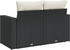vidaXL Gartensofa mit Kissen 2-Sitzer schwarz (366004)