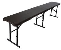 Baumarktplus - Bierbank Klappbank Aus Kunstoff Grau Holzoptik 180cm Klappbar