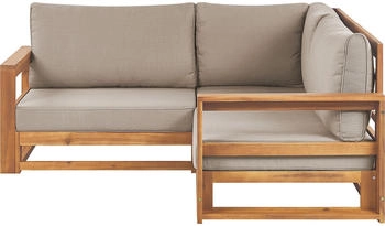 Beliani Lounge Sofa Hellbraun Taupe 2-Sitzer (459217)