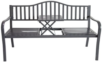 Buri Metall-Gartenbank mit integriertem Klapptisch 3-Sitzer (2889)