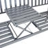 Buri Metall-Gartenbank mit integriertem Klapptisch 3-Sitzer (2889)