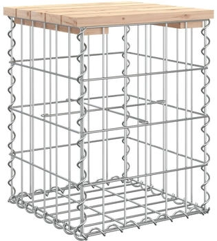 vidaXL Gartenbank aus Gabionen 33x31x42 cm Massivholz Kiefer