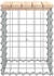 vidaXL Gartenbank aus Gabionen 33x31x42 cm Massivholz Kiefer